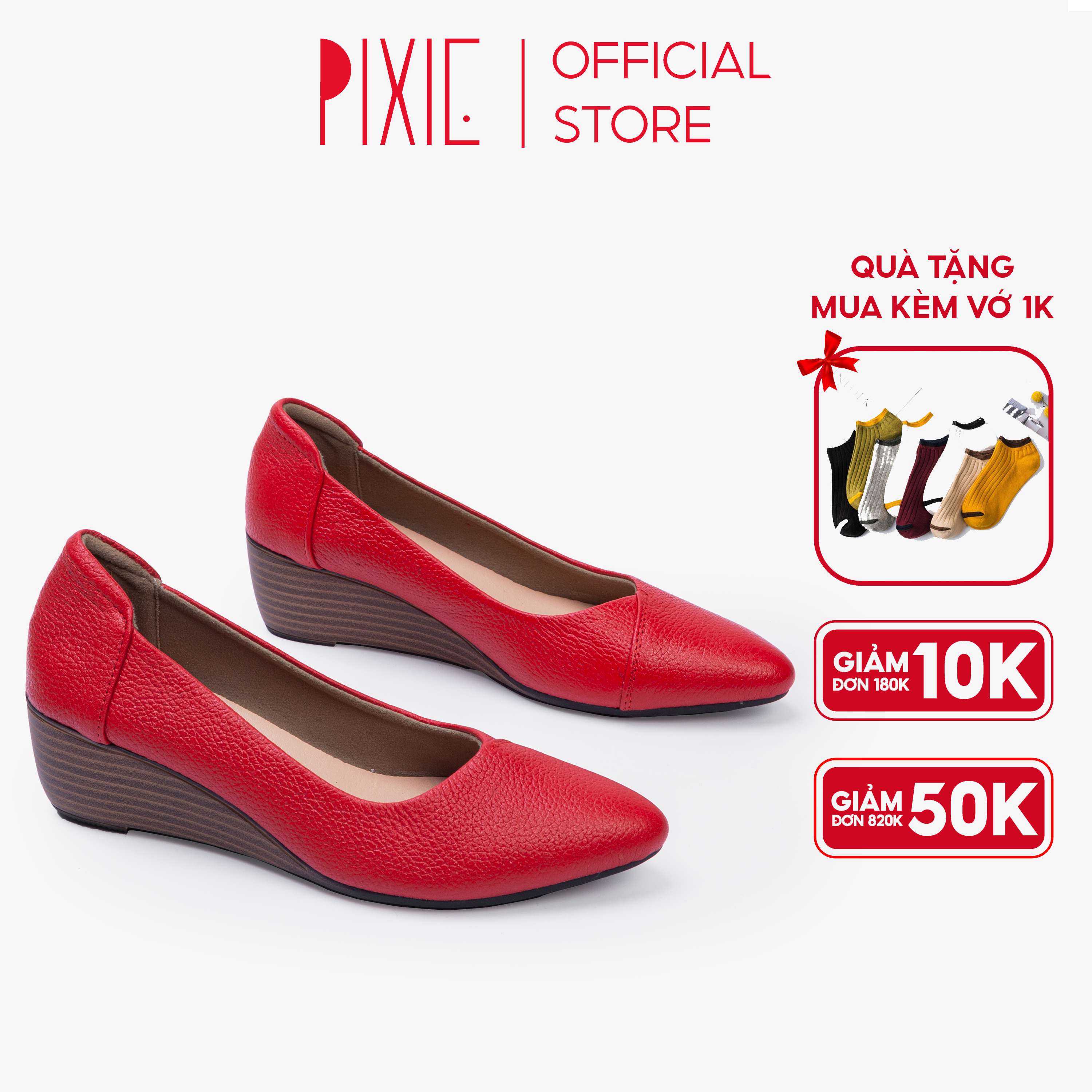 Giày Búp Bê Đế Xuồng Da Thật Mũi Nhọn Pixie X783