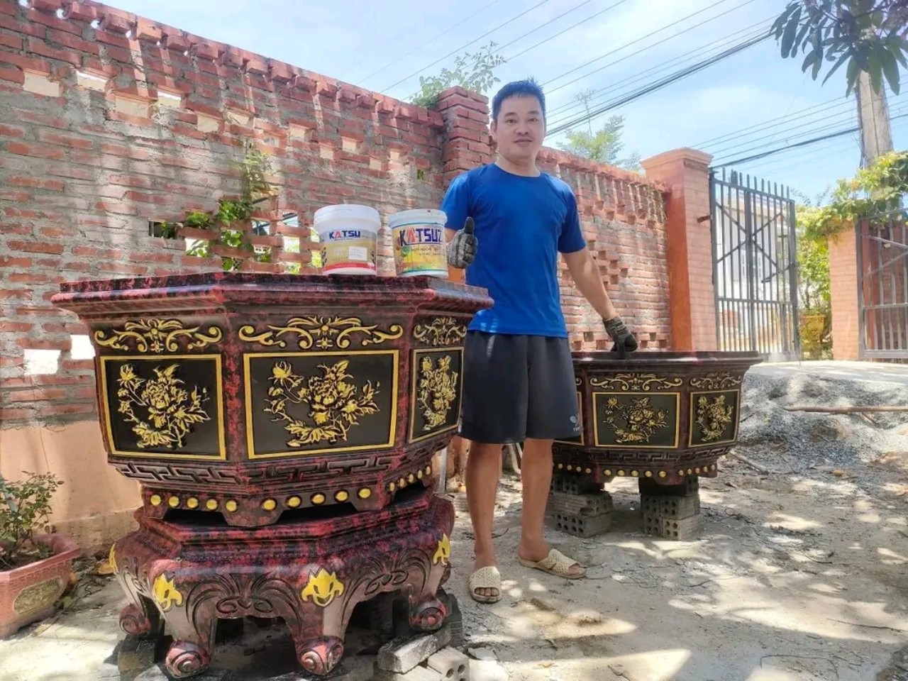 (LON 4KG) SƠN ĐEN BÓNG HỆ NƯỚC NGOẠI THẤT