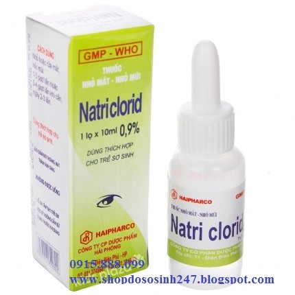 Muối nhỏ mắt mũi cho bé