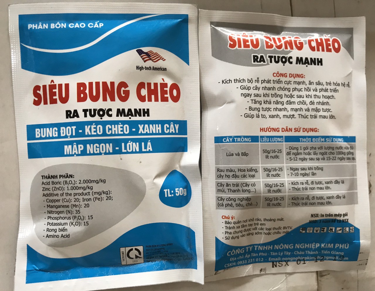 Phân bón lá cao cấp SIÊU BUNG CHÈO - Gói 50g