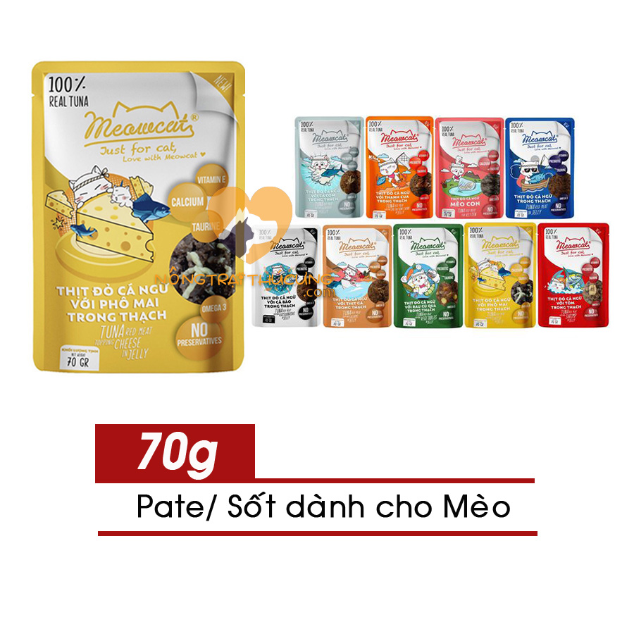 Pate cho mèo meowcat gói 70gr – nhiều vị -