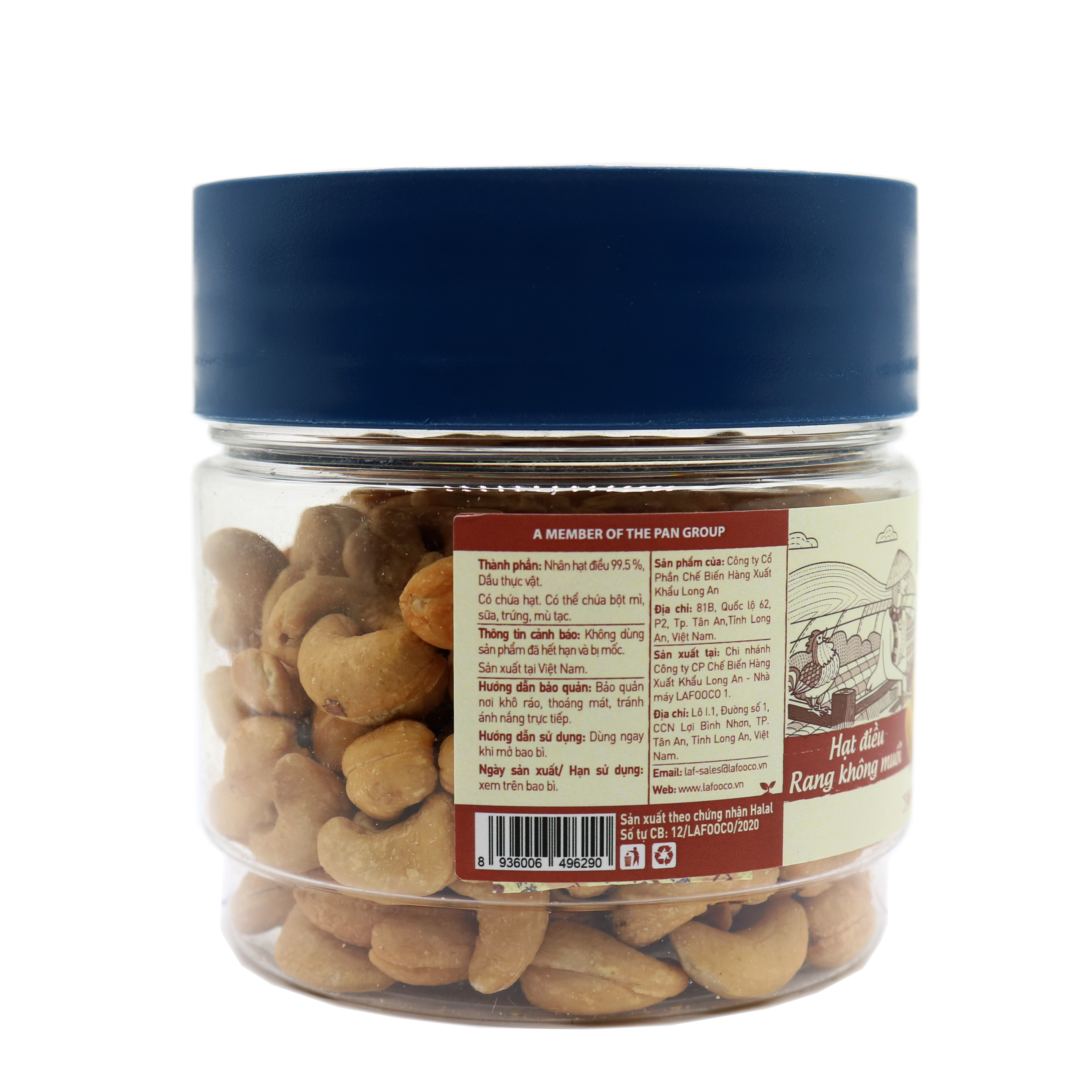 Hạt điều LAFOOCO Rang Không muối hủ 200g