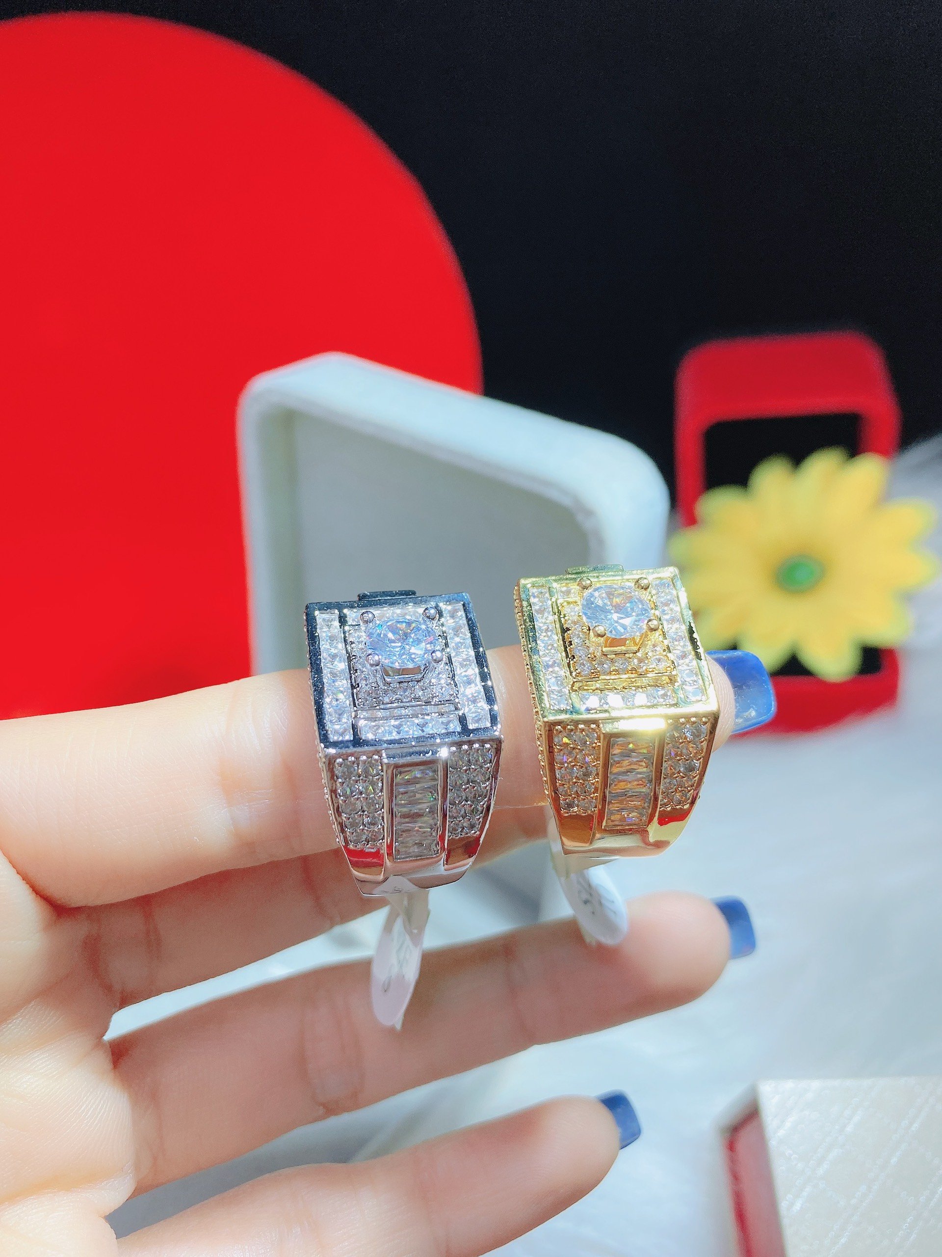 Nhẫn vàng nam nữ cá tính - N5103 Juri shop - bền màu thiết kế sang trọng dùng đi tiệc