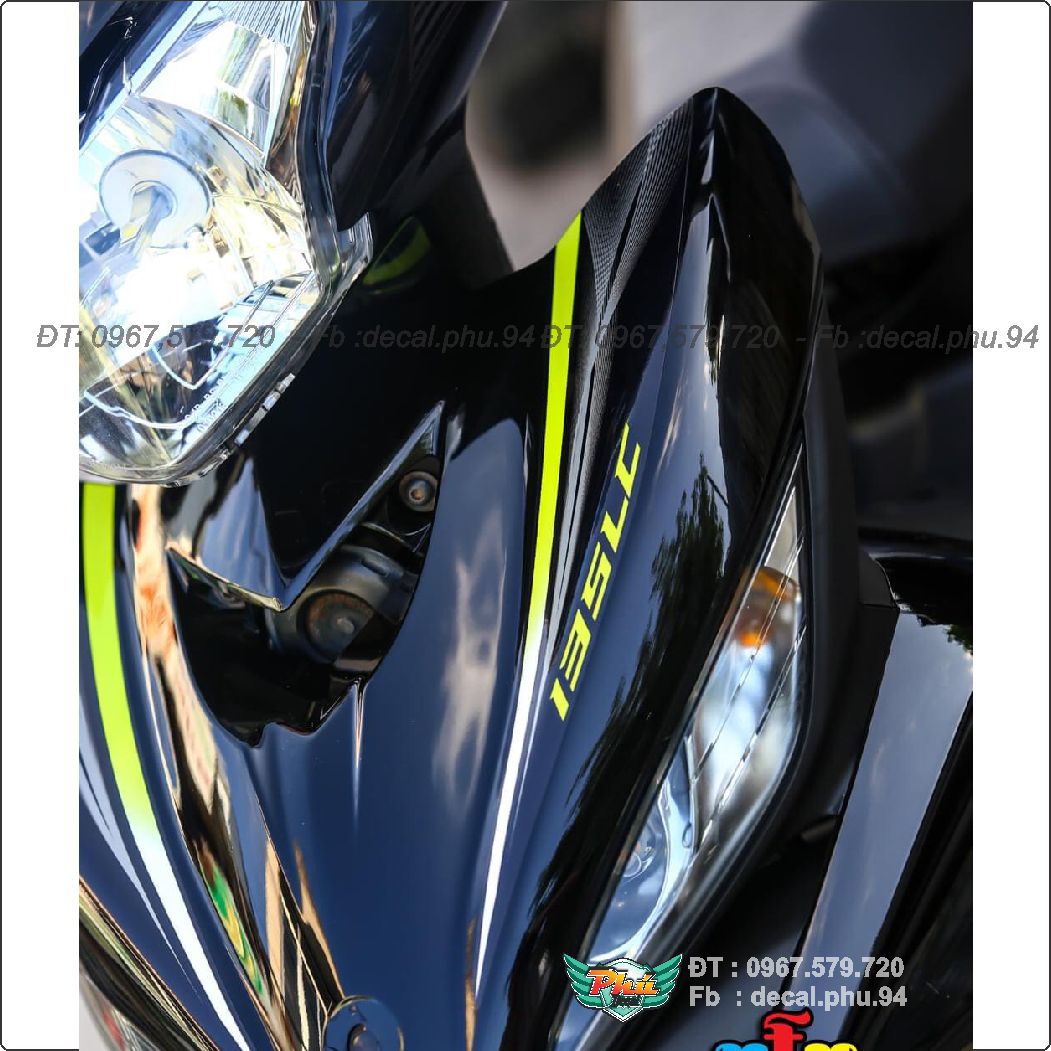 Tem rời Exciter 135 đen LC Mẫu 2021 (P)