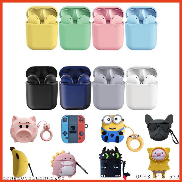tai nghe bluetooth khong day ,Tai nghe bluetooth 5.0 i12/ inPods 12 - Bảo hành 12 tháng 1 đổi 1