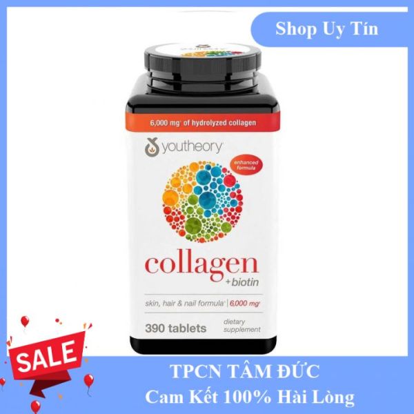 Collagen 390v Collagen Youtheory Advanced Type 1,2&3 nhập khẩu