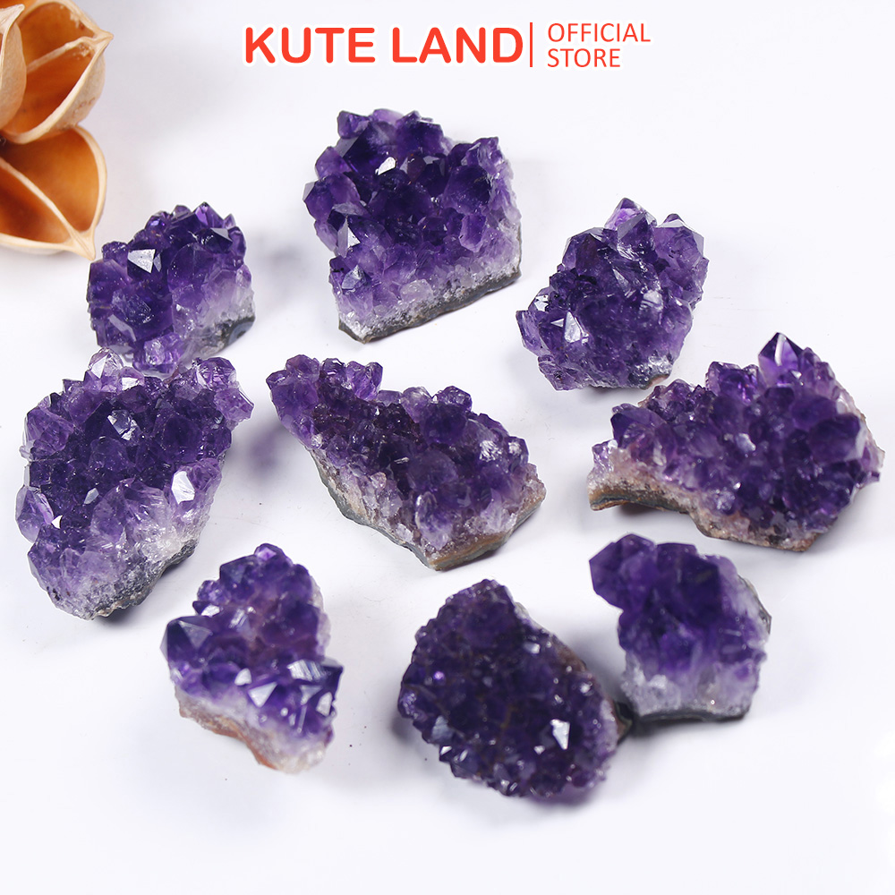 Tinh thể đá amethyst các loại từ 10-100g thanh tẩy năng lượng