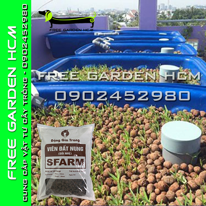 GÓI 5dm3 (3kg) ĐẤT NUNG SFARM/ SỎI NHẸ