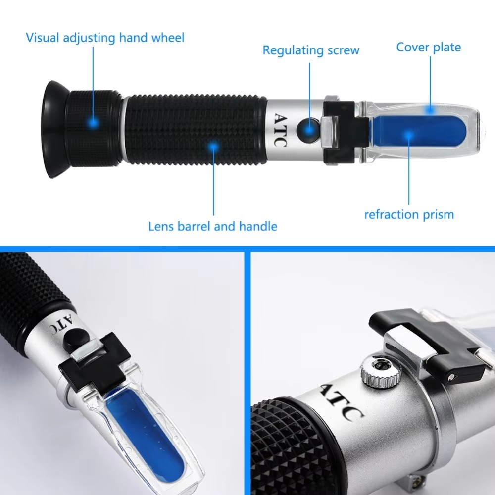 Khúc xạ kế độ mặn 2 trong 1 0-28% và Máy đo nồng độ đường Khúc xạ kế 0-32% với hộp bán lẻ