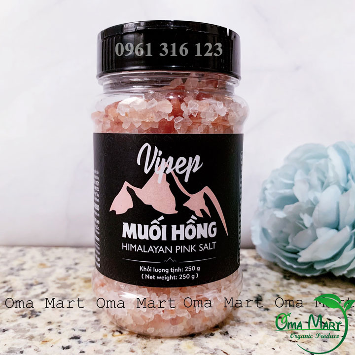 Muối hồng himalaya dạng hạt Vipep 250g