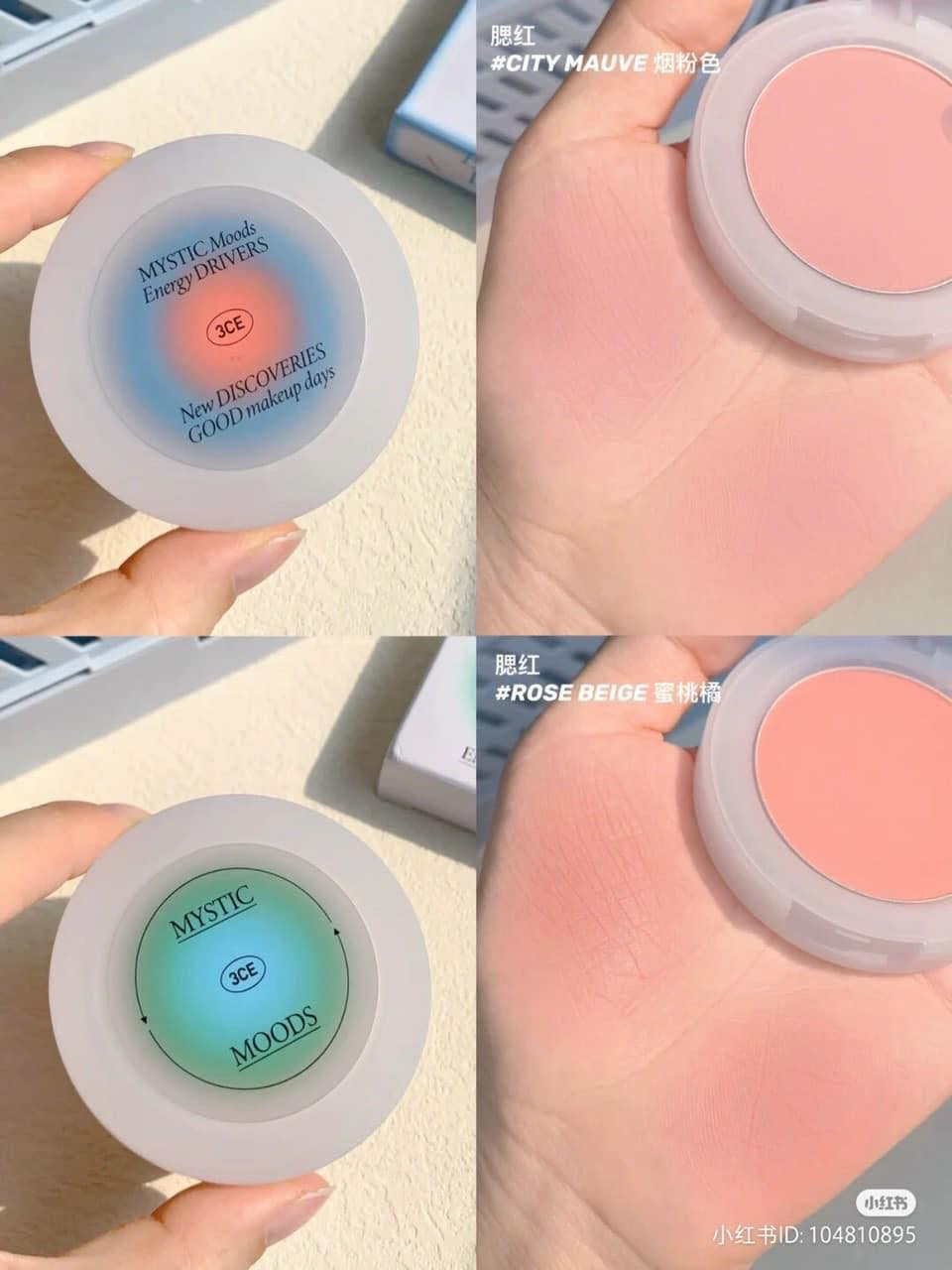 Phấn má hồng 3ce mood recipe face blush rose beige hồng cam đất baby siêu xinh