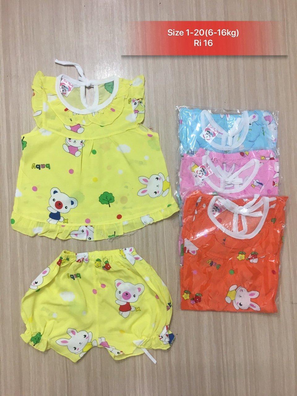 Combo 5 bộ đồ lanh cho bé trai ,gái 5-27kg