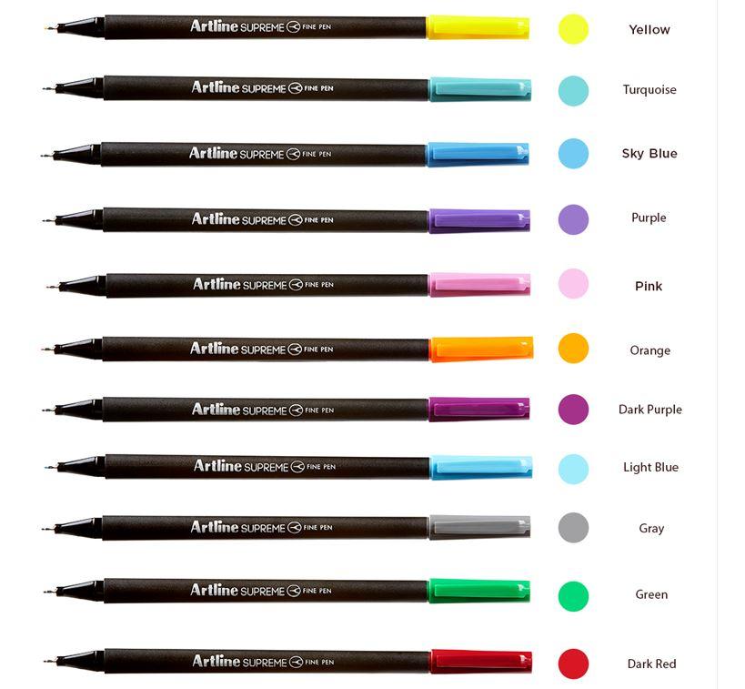 Bút lông kim màu, nét siêu nhỏ, Artline, EPFS-200