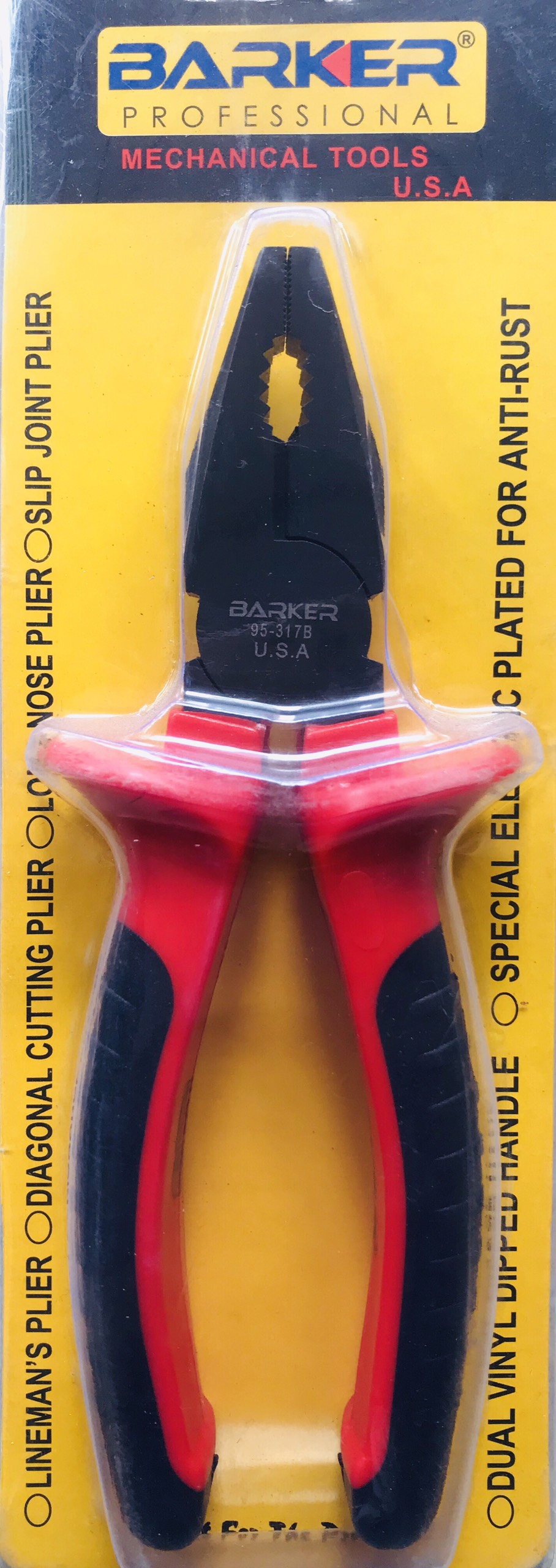 Kìm điện 7" đen đỏ BARKER