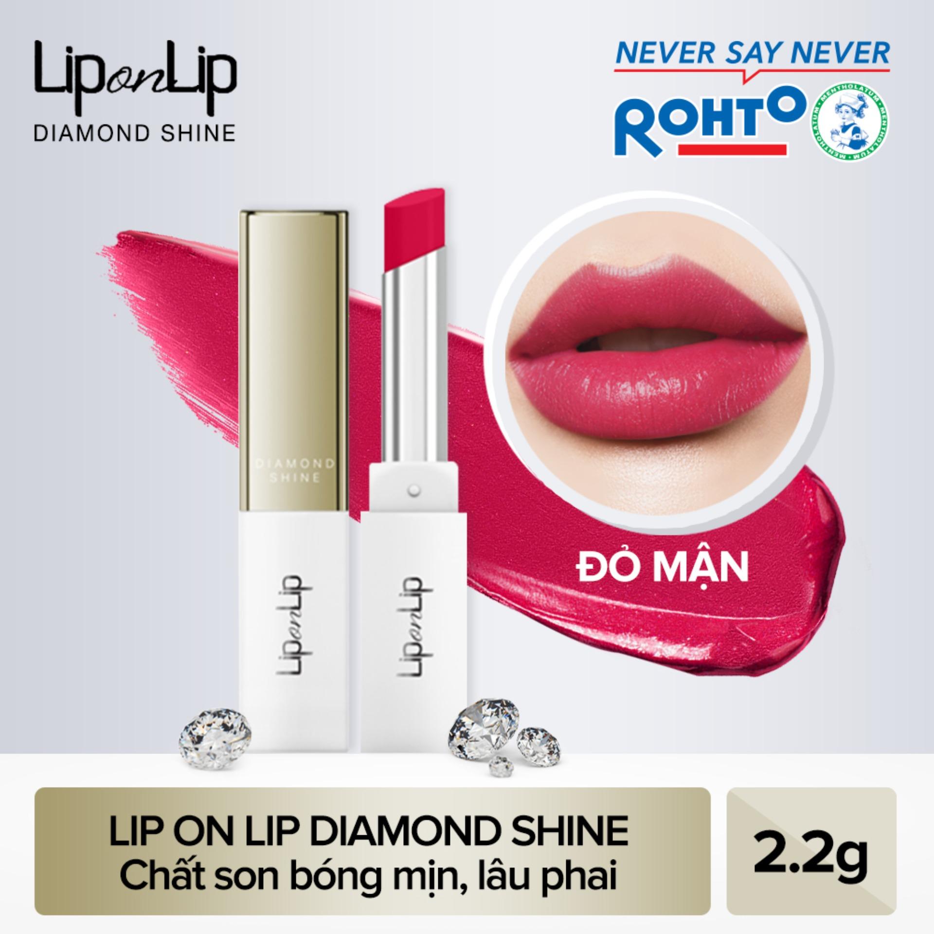 Son nhũ trang điểm dưỡng tối ưu Lip On Lip Diamond Shine 2,2g