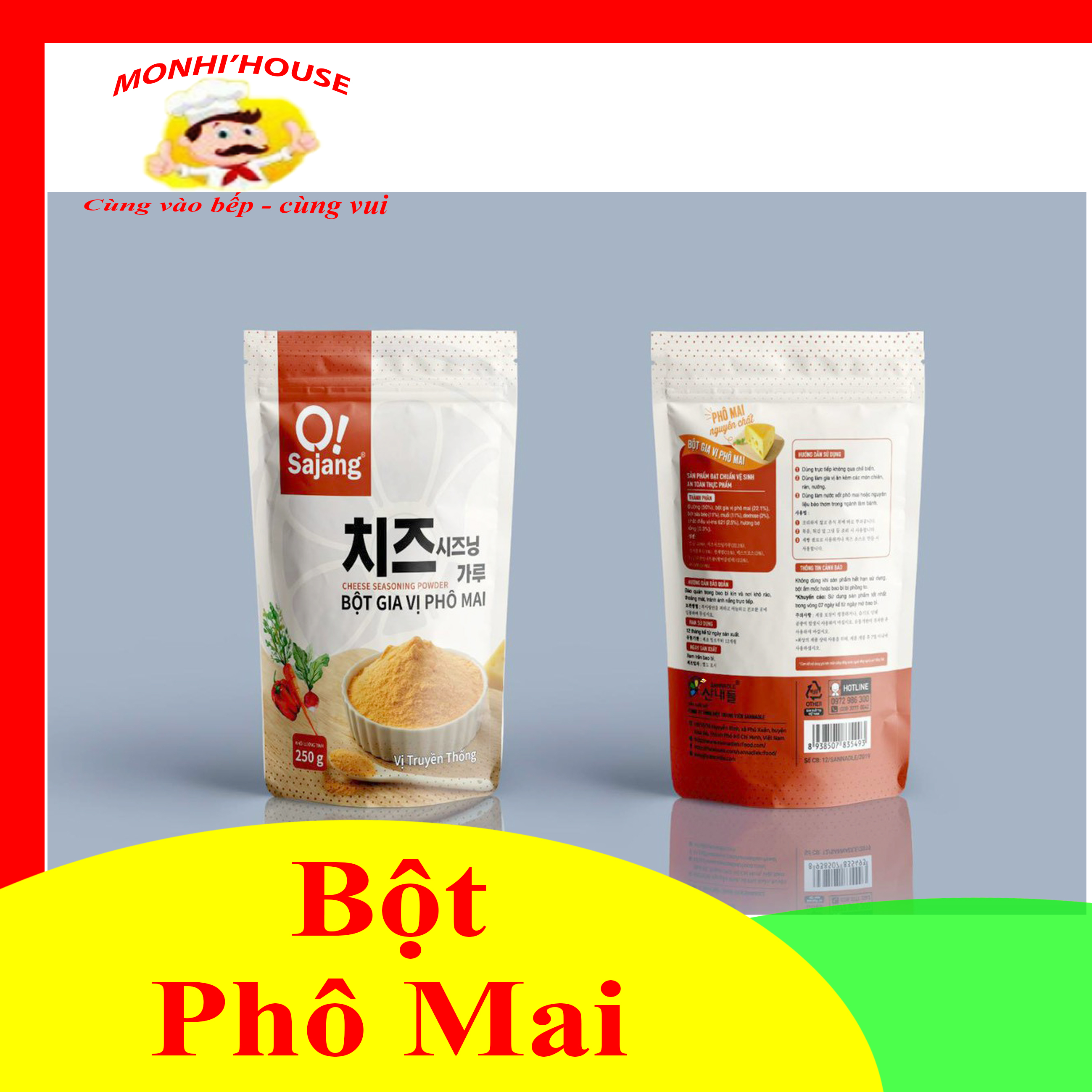 Bột phô mai cheese gói 250g