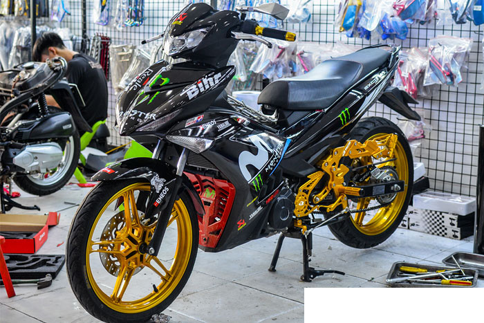 Tem trùm exciter 150 movistar trắng đen, tem exciter 150, team trùm exciter 150, tem xe exciter 150, team trùm ex 150, team xe exciter 150 movistar trắng đen