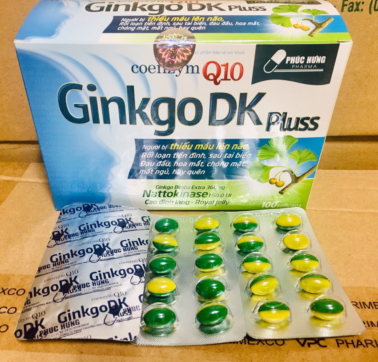 HOẠT HUYẾT DƯỠNG NÃO GINKGO DK Q10 bổ sung dưỡng chất cho não