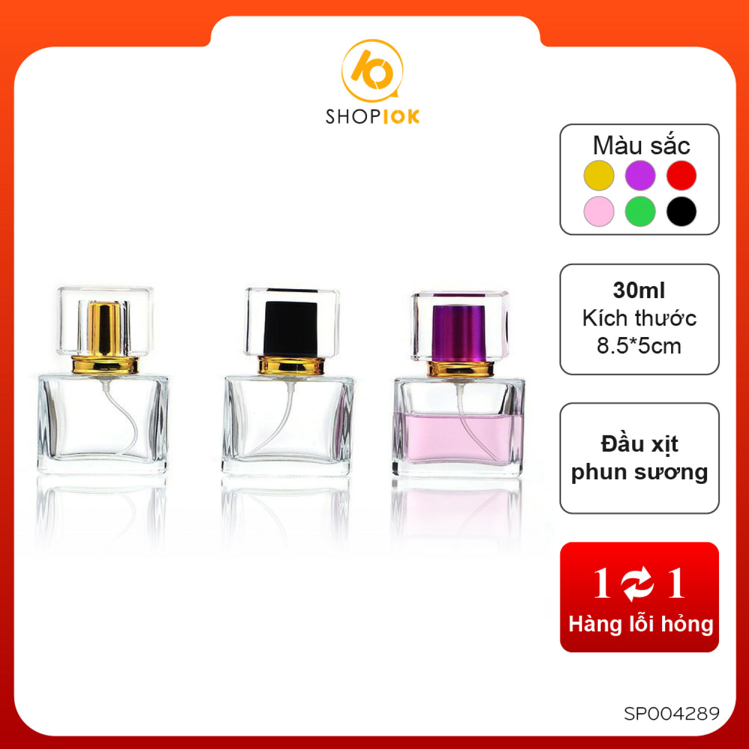 Lọ chiết nước hoa thủy tinh dạng xịt,chai chiết nước hoa sang trong 30ml