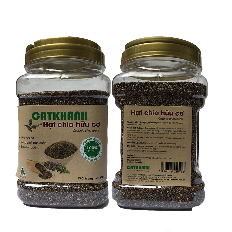 Hạt chia Organic Cát Khánh 500gr