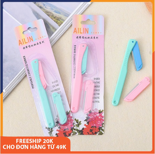 Bộ Dao cạo, Tỉa lông mày tóc mái 2 lưỡi Ailin - DC013