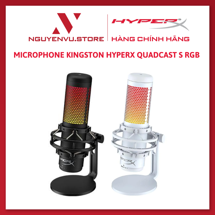 Microphone Kingston HyperX QuadCast S RGB - Hàng Chính Hãng