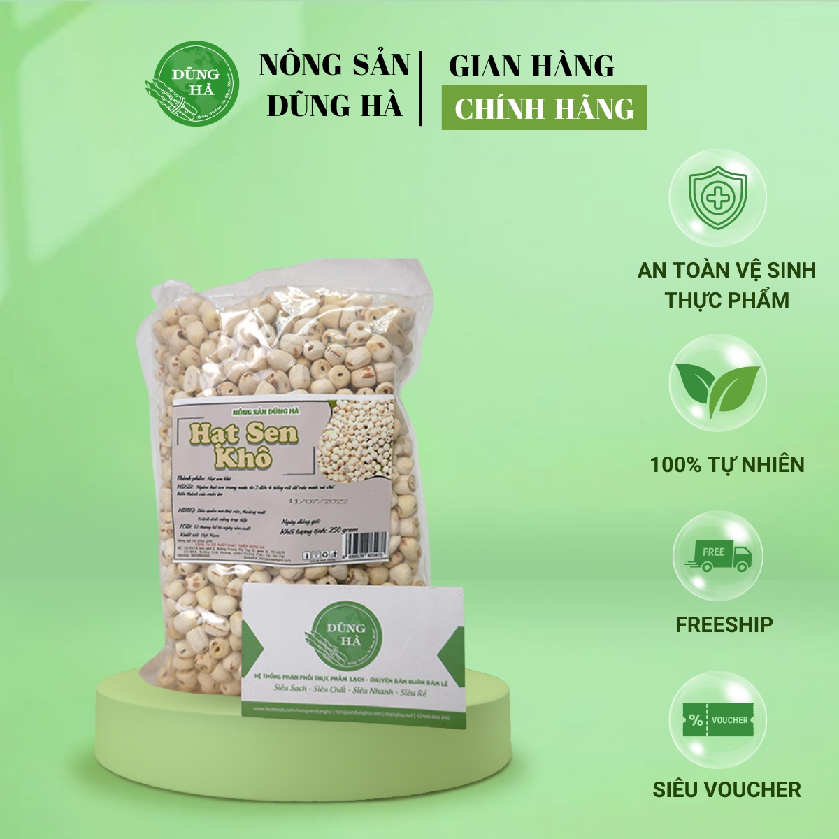 Hạt Sen Khô Cắt Đầu Thông Tâm Loại Đặc Biệt 1kg (ảnh thật) nguyên liệu nấu chè