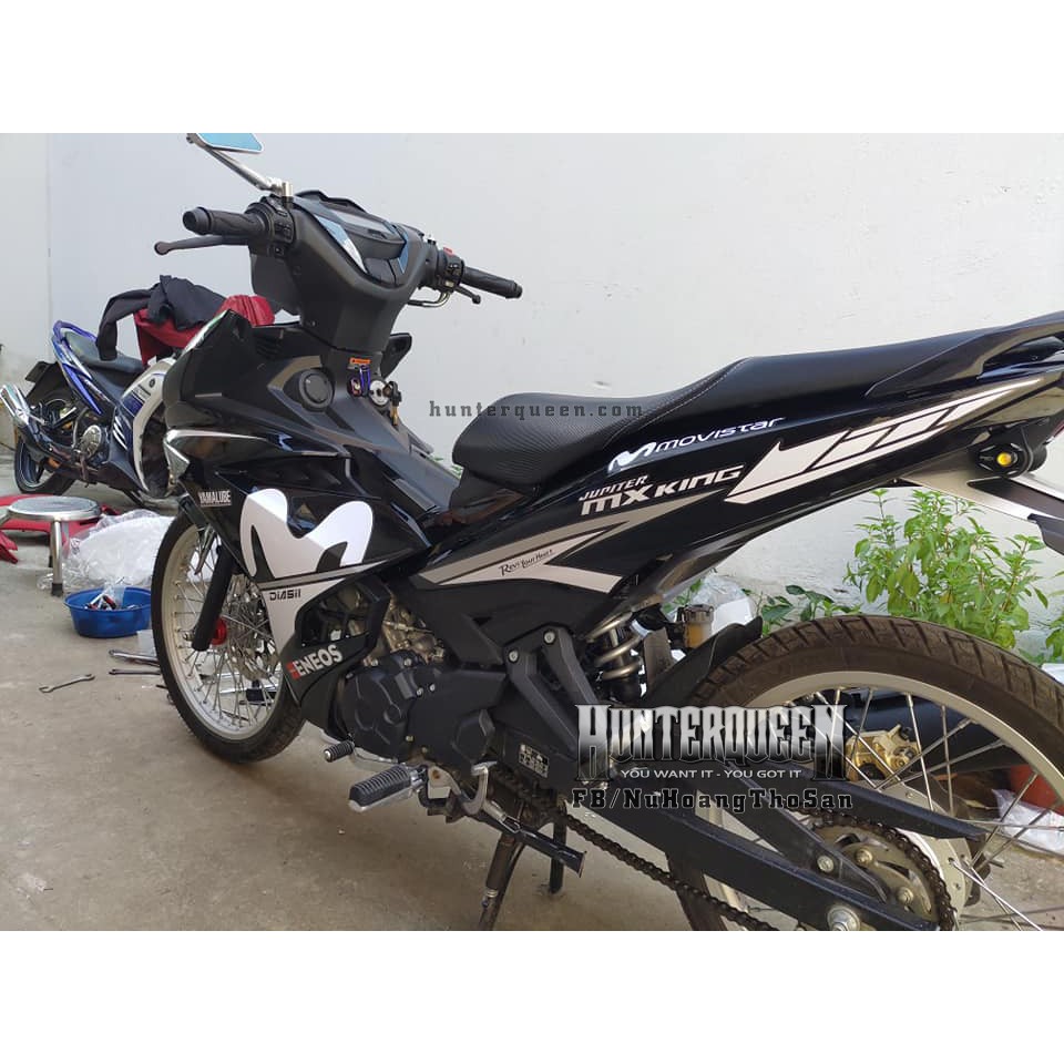 Tem Exciter 150 MX King Đen Vàng  AH DECAL