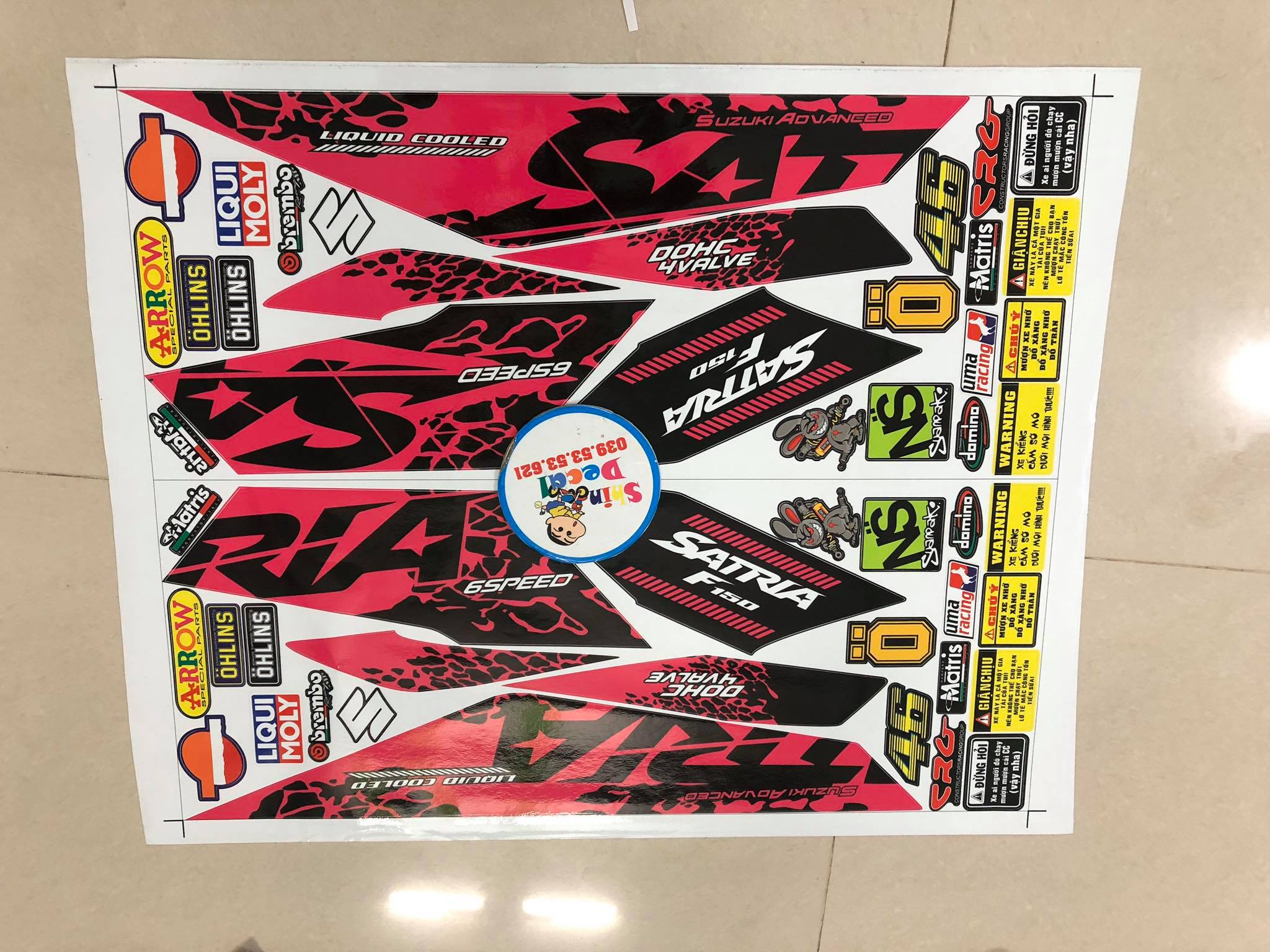 Tem rời Raider Fi đỏ đen