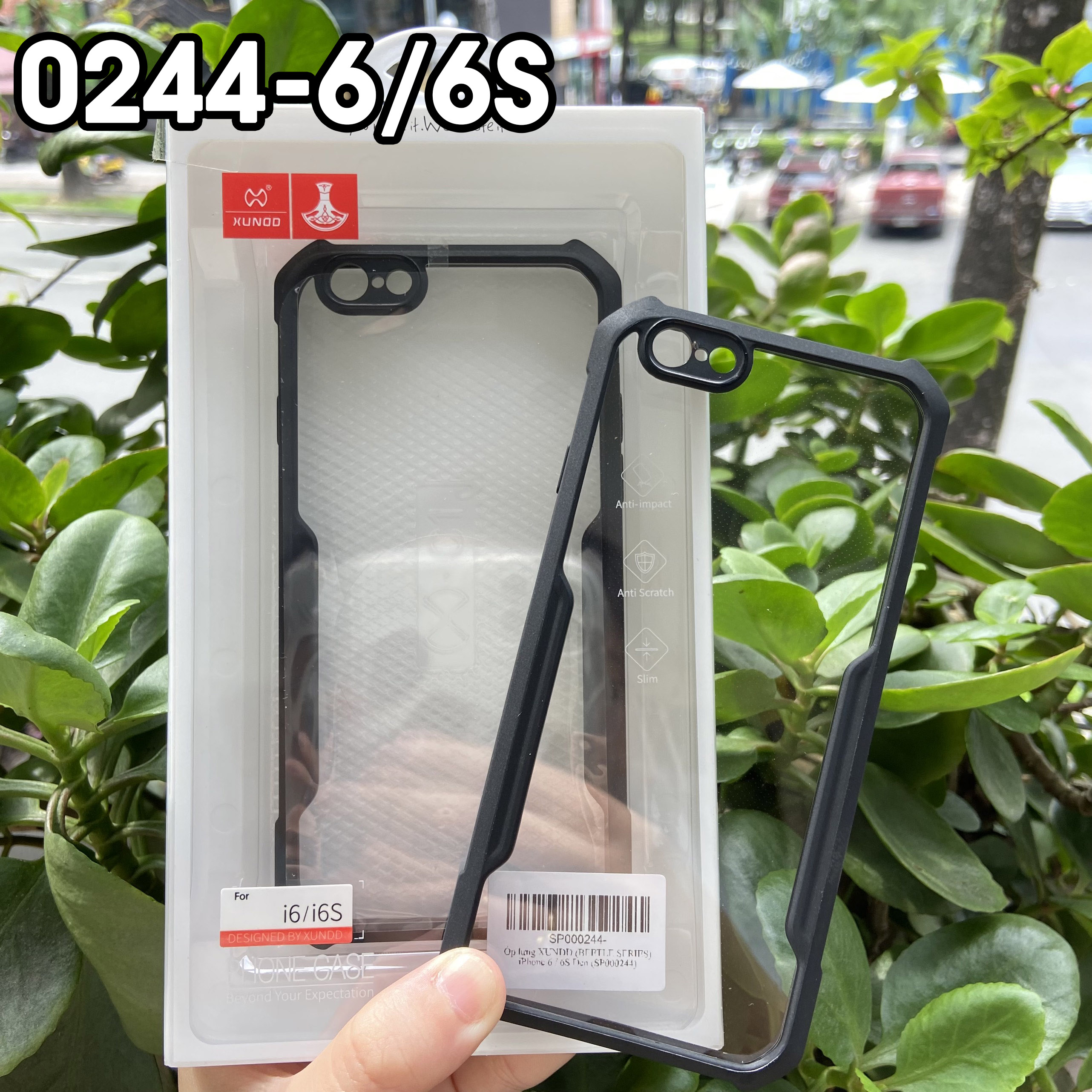 Ốp lưng xundd iphone 6 plus/ 7 plus/ 8 plus, iphone 7/ 8/ se 2/ se 3, iphone 6/ 6s chống sốc, mặt lưng trong - viền đen