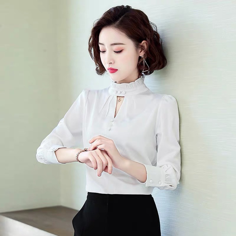 [HCM]áo kiểu nữ kín cổ thời trang cao cấp