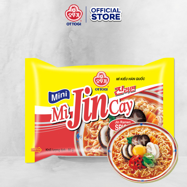 Combo 5 gói Mì Mini Jin cay Ottogi 80g