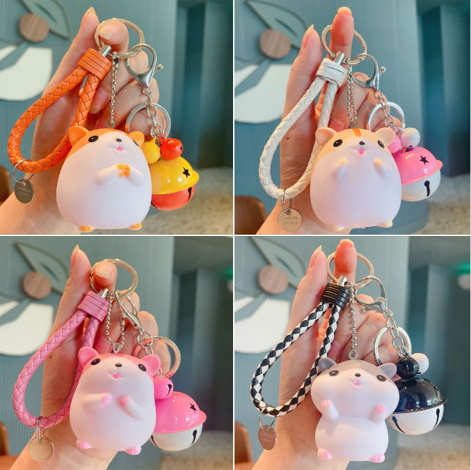 Móc Khoá hamster (Chuột) Có Chuông Lác Kiêu
