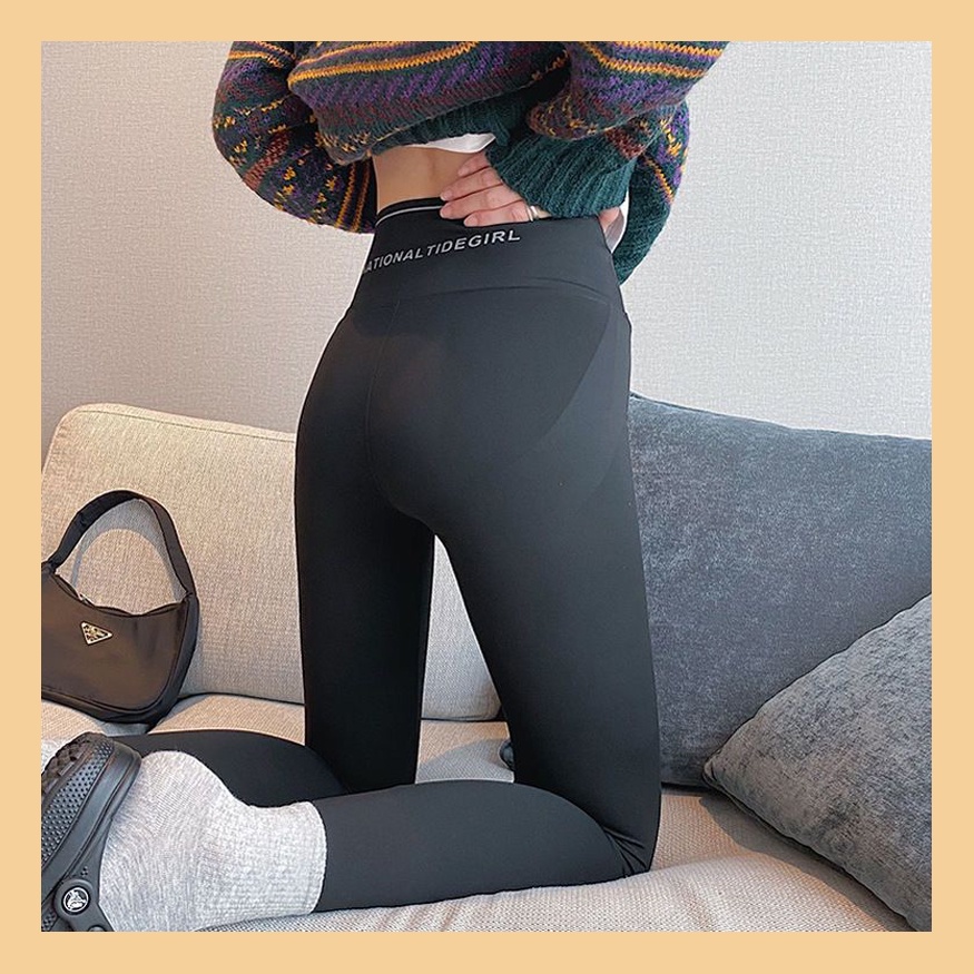 Quần Legging Nữ UNDERCOOL Cạp Chéo Gen Bụng Cotton