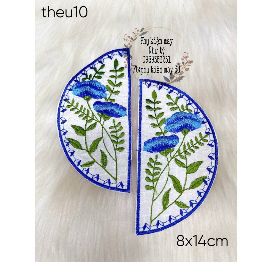 tấm tròn thêu cách tân trang trí