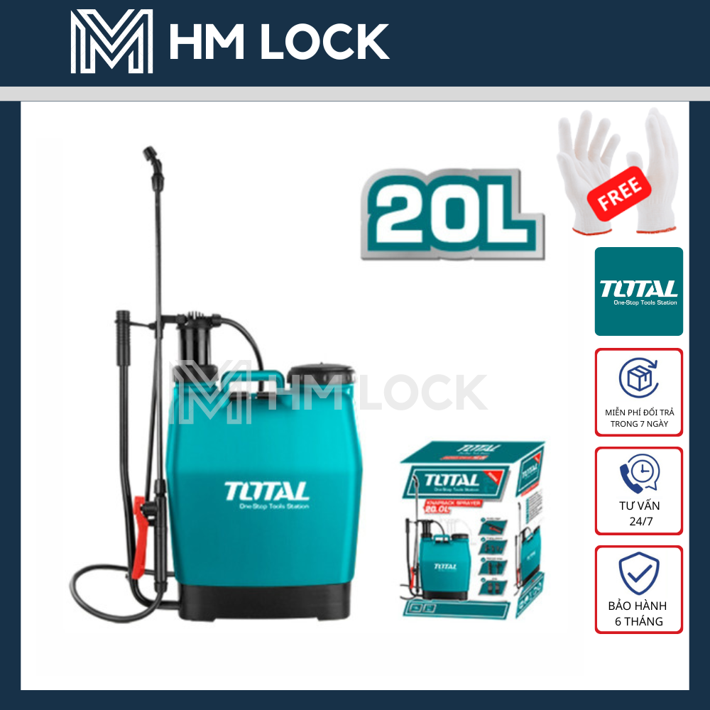 Bình xịt 2l total - phun thẳng, phun sương - hàng chính hãng - thspp2021 - hm lock