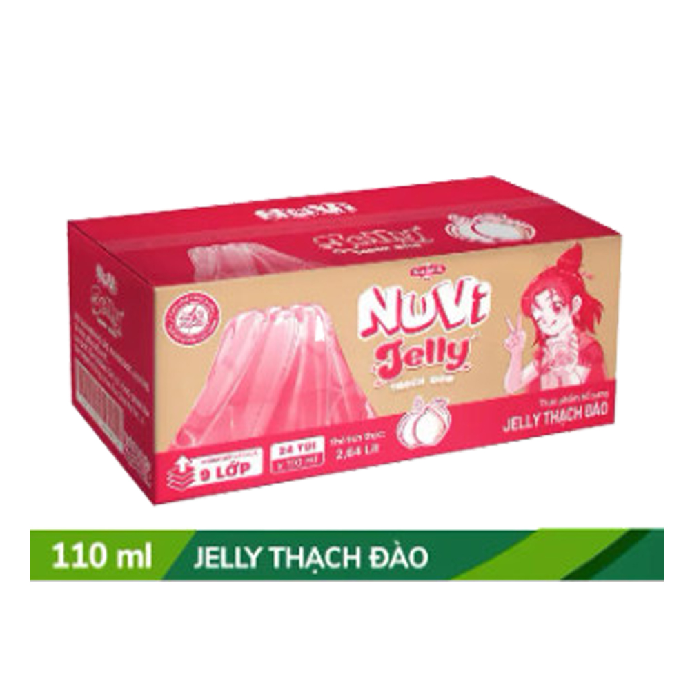 Thùng 24 Túi NuVi Thạch Sữa Lúa Mạch 110 ml NVT110 - NUTIFOOD