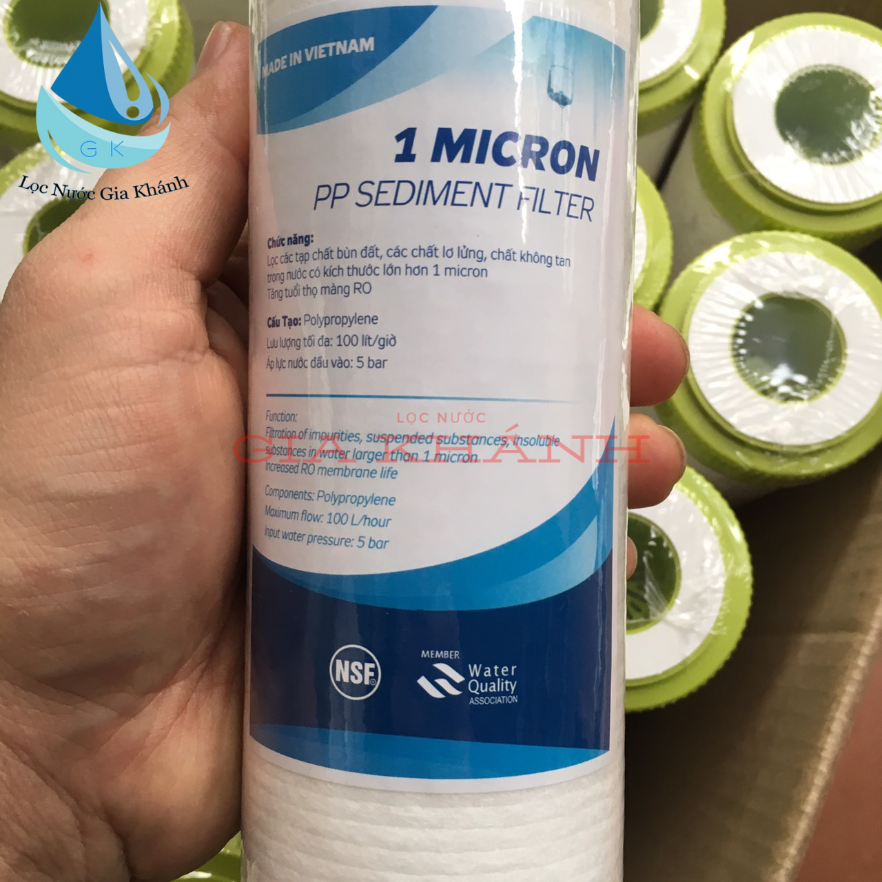 Combo 10 lõi lọc 20 inch 1 micron.