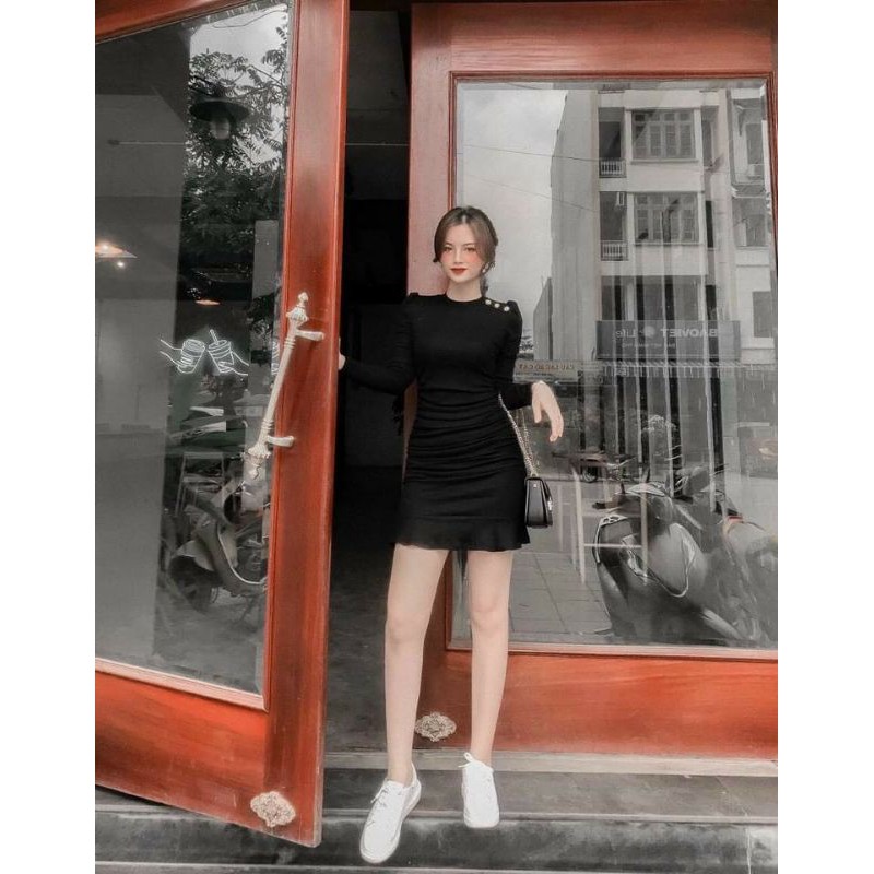 [HCM]ĐẦM BODY ĐUÔI CÁ NÚT VAI