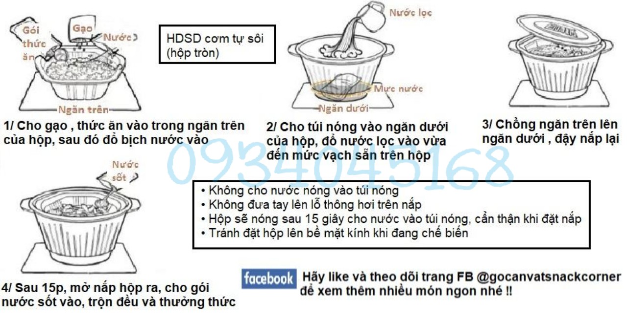 [HCM]Cơm tự sôi - Cơm ăn liền - đầy đủ vị