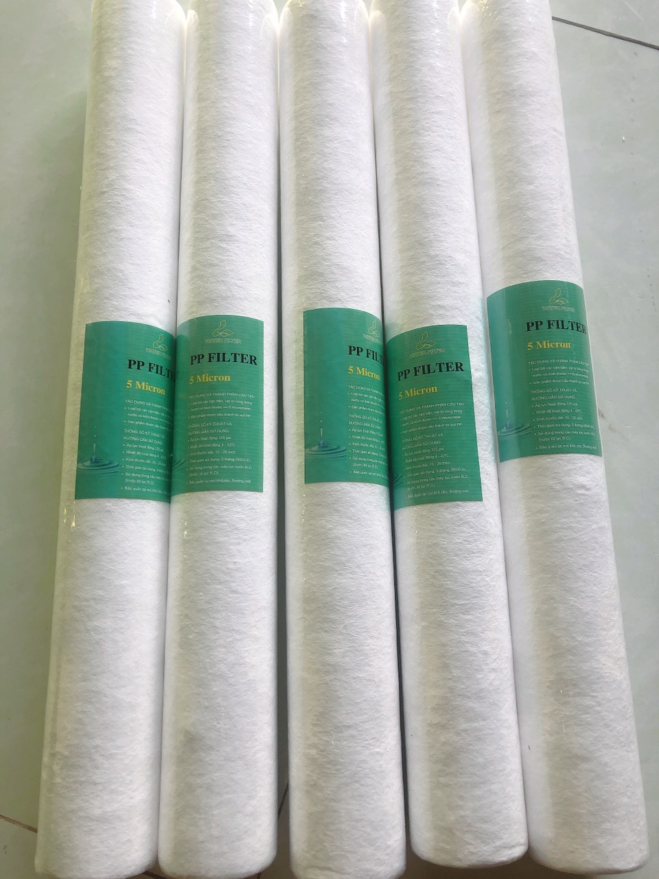 Combo 5 lõi lọc thô PP 20 inch (1 hoặc 5 micron tùy thời điểm)