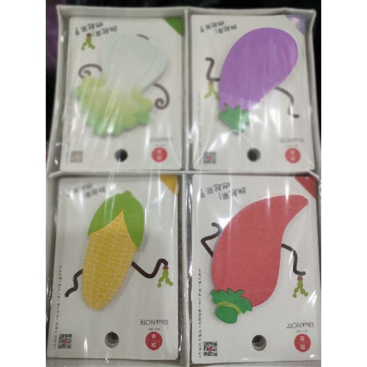 Giấy sticker note hình rau quả - giấy nhắc việc ( 50 tơ`/xấp)