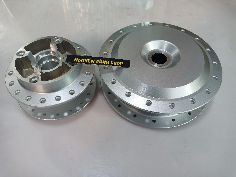 Đùm xe vario màu bạc 1 cặp trước và sau