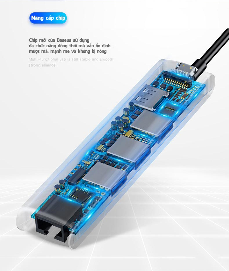 Cổng chuyển Baseus 4K HDMI Type-C 6in1