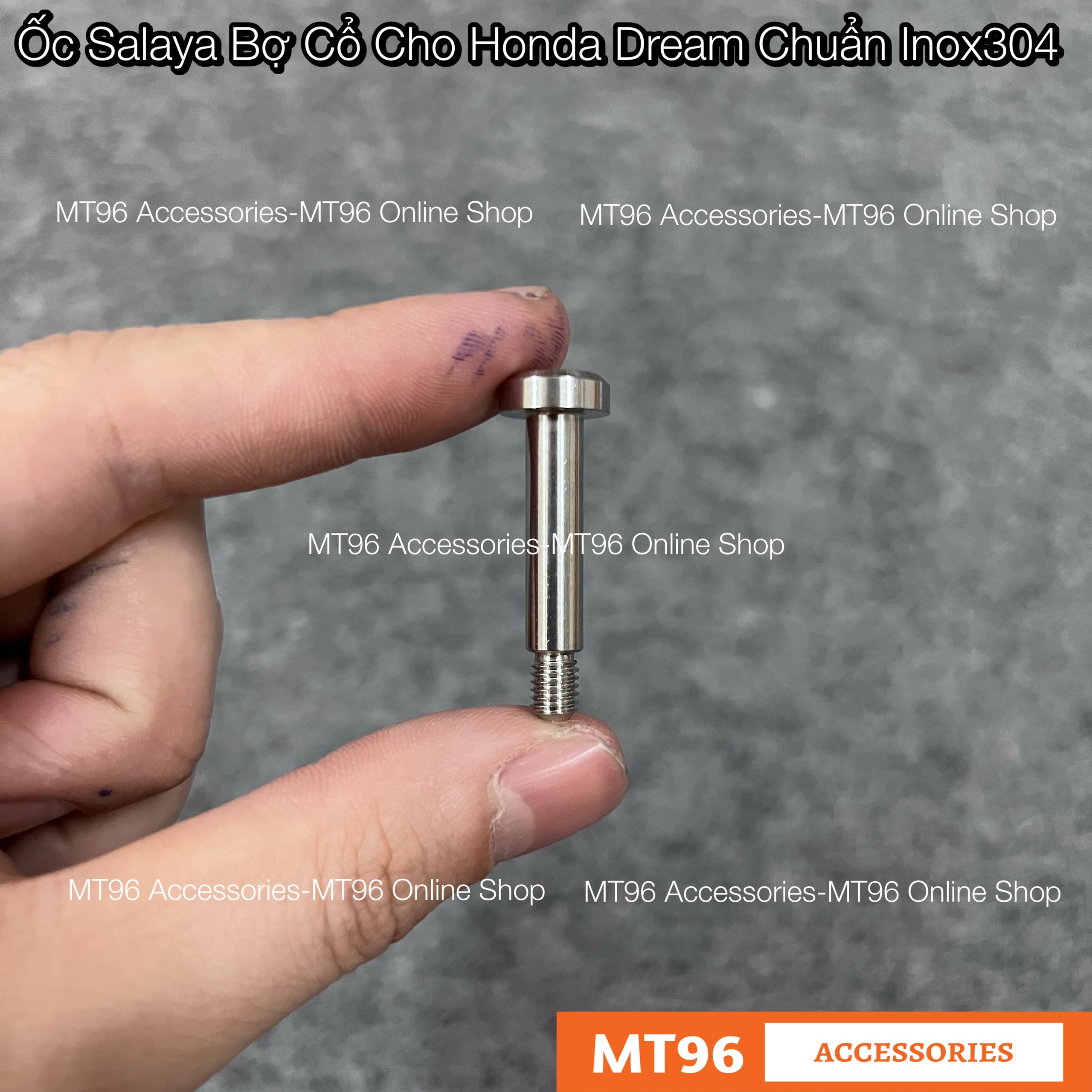 Ốc salaya gắn bợ đồng hồ, bợ cổ cho honda dream chuẩn inox304