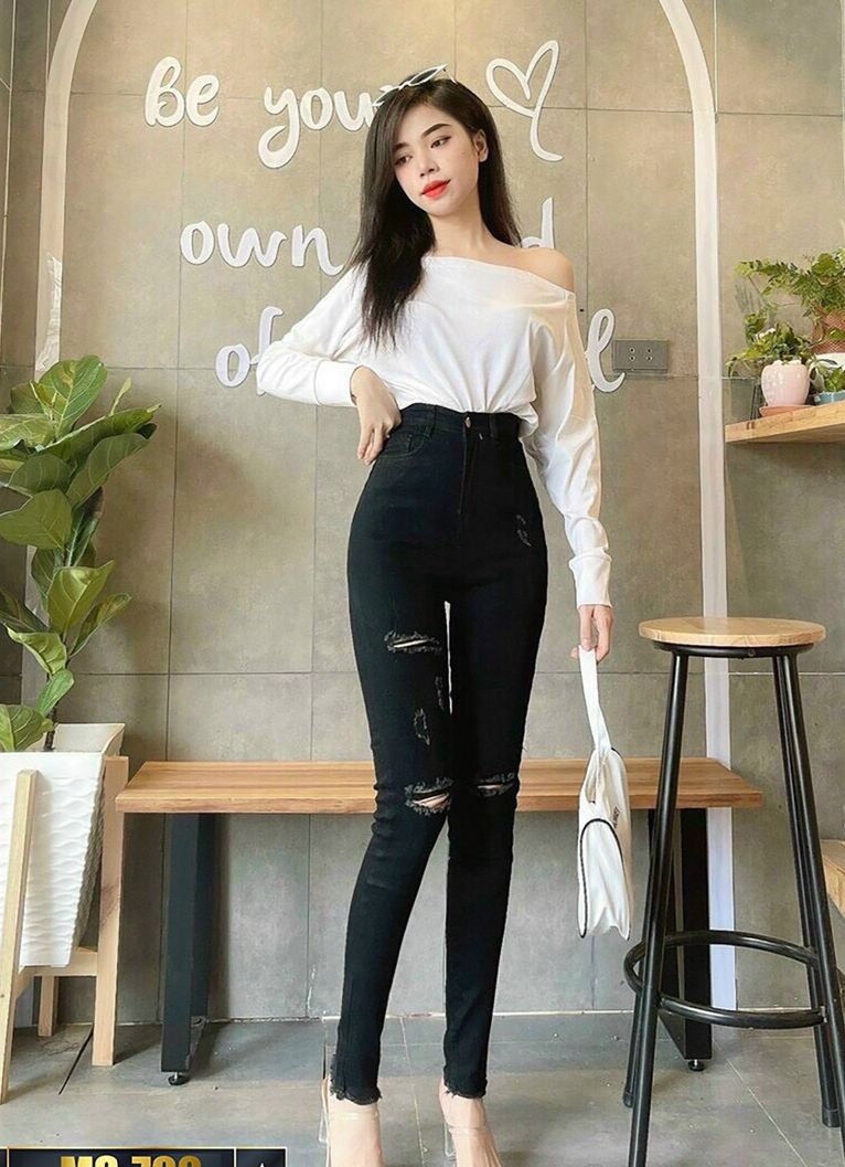 [HCM]QUẦN JEAN BAGGY NỮ CHẤT BÒ LƯNG CAO THỜI TRANG CAO CẤP( hình thật shop tự chụp) HL STORE MS515