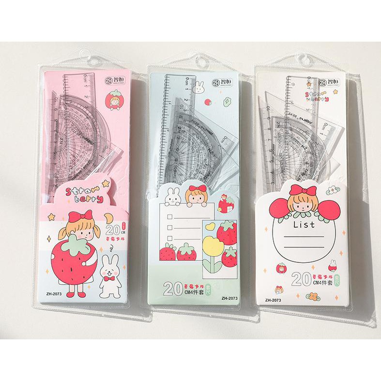 Bộ Thước Đo 15cm-20cm Dùng Cho Học Sinh