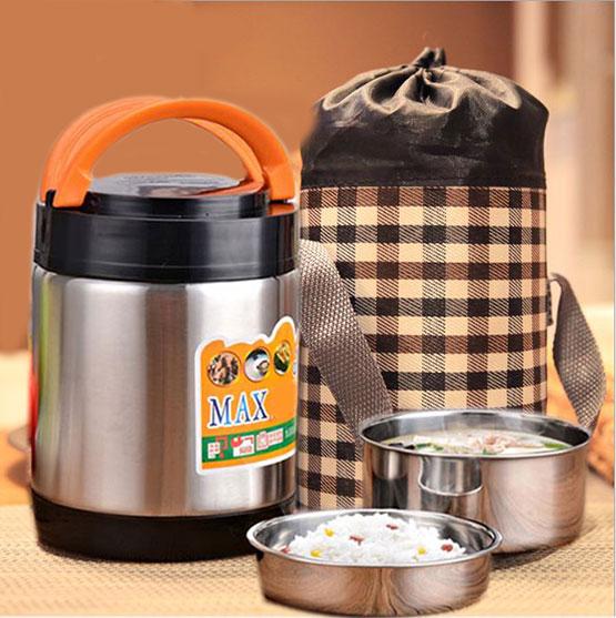 CaMen Hộp Đựng Cơm Inox 304 1400Ml Kèm Túi Giữ Nhiệt Hơn 6H