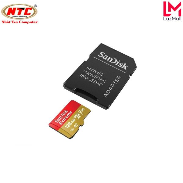 Thẻ Nhớ MicroSDXC SanDisk Extreme 128GB V30 U3 4K A2 R160MB/s W90MB/s - kèm Adapter (Vàng) - Nhat Tin Authorised Store