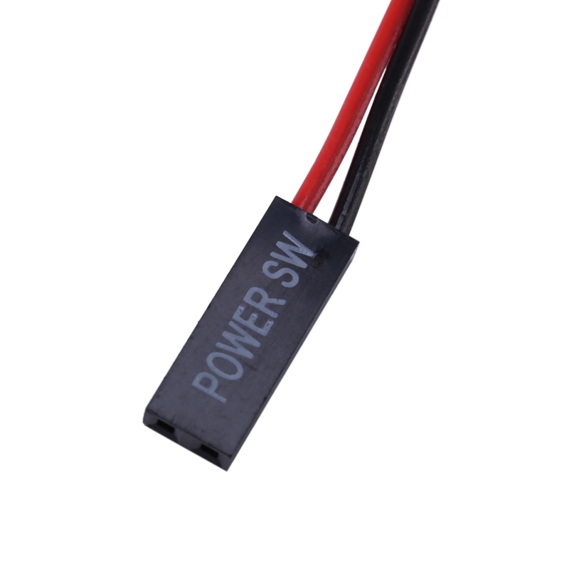2 Pack 2 Pin SW PC Power Cable on/off Push Button ATX Computer Switch Wire 45cm
